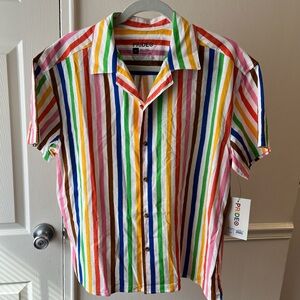Multicolor Striped Casual Men's Shirt